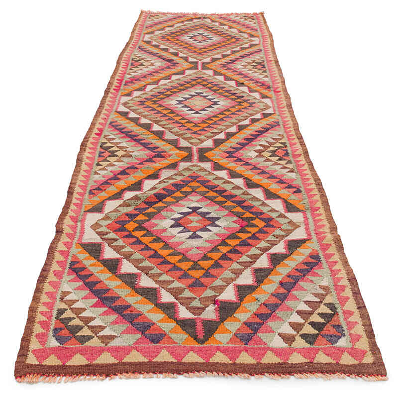 Alfombra Kilim Tribal Vintage - 90 cm x 326 cm - K0077494