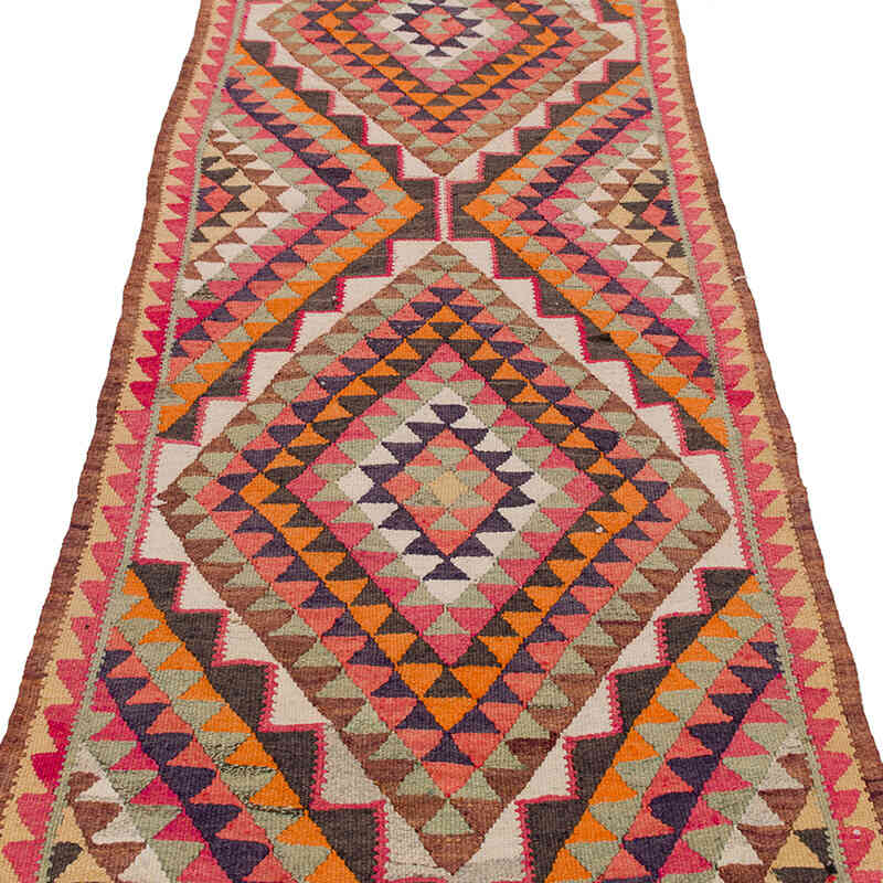 Alfombra Kilim Tribal Vintage - 90 cm x 326 cm - K0077494
