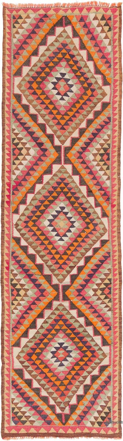 Vintage Anadolu Kilim Yolluk - 90 cm x 326 cm