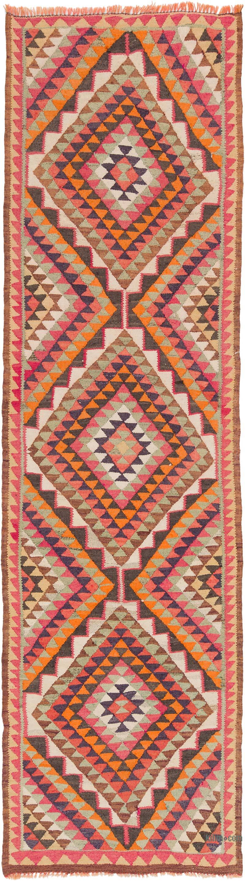 Alfombra Kilim Tribal Vintage - 90 cm x 326 cm - K0077494