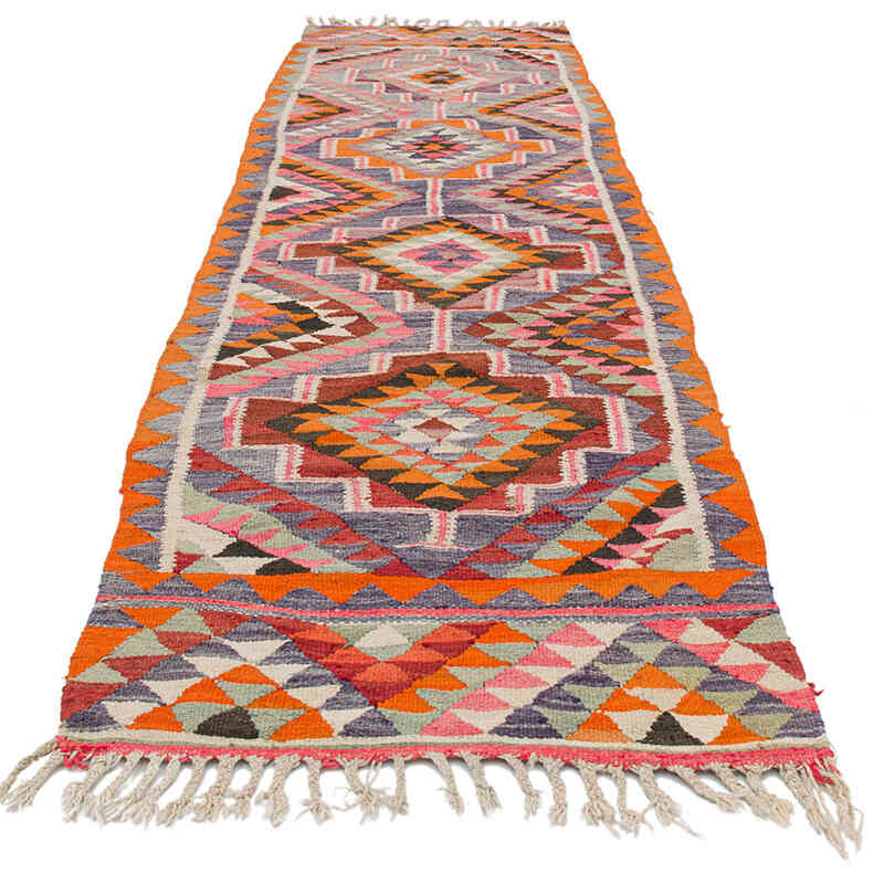 Vintage Anadolu Kilim Yolluk - 98 cm x 341 cm - K0077495