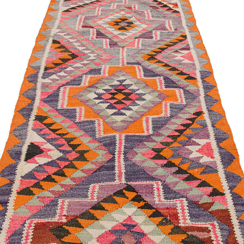 Vintage Anadolu Kilim Yolluk - 98 cm x 341 cm - K0077495