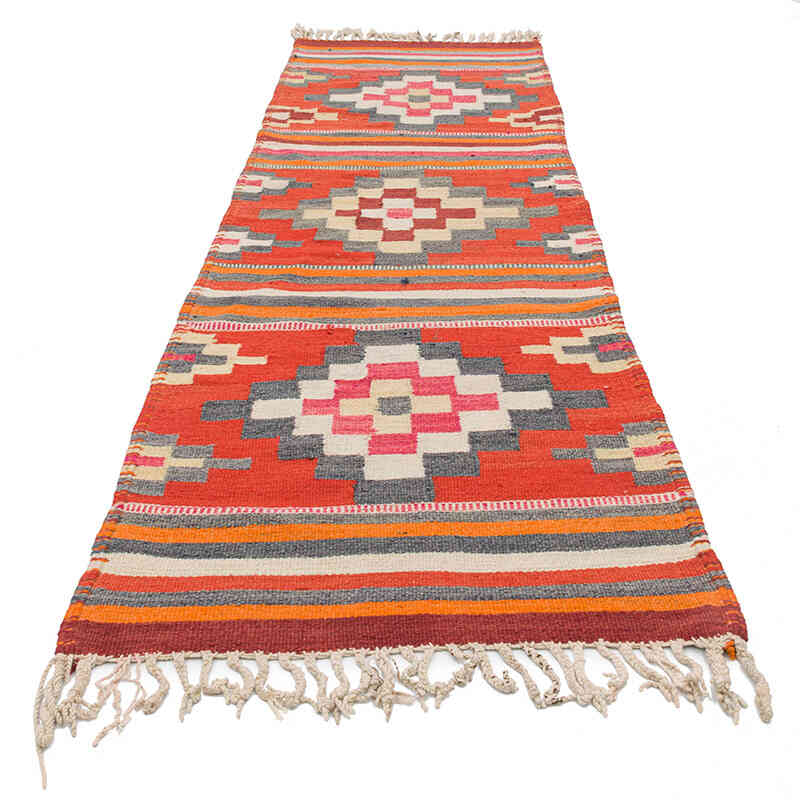 Vintage Tribal Kilim Runner - 2' 11" x 9' 9" (35" x 117") - K0077497