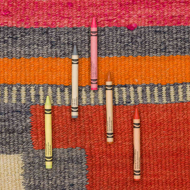 Vintage Tribal Kilim Runner - 2' 11" x 9' 9" (35" x 117") - K0077497