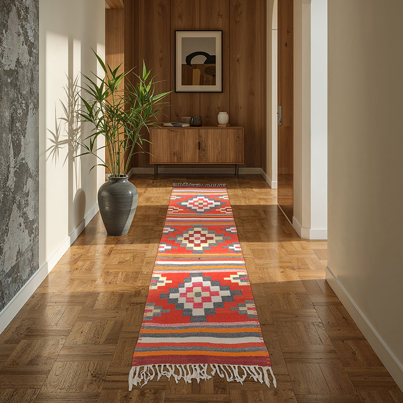 Vintage Tribal Kilim Runner - 2' 11" x 9' 9" (35" x 117") - K0077497