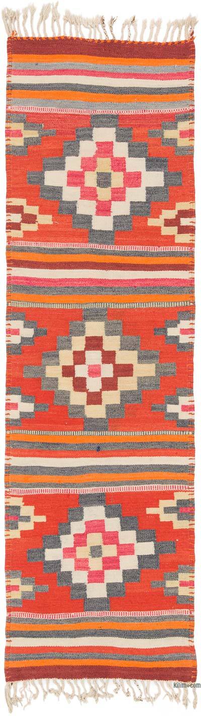 Vintage Tribal Kilim Runner - 2' 11" x 9' 9" (35" x 117")