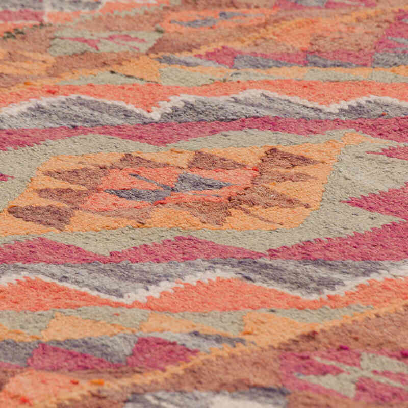 Vintage Tribal Kilim Runner - 3' 1" x 10' 11" (37" x 131") - K0077498