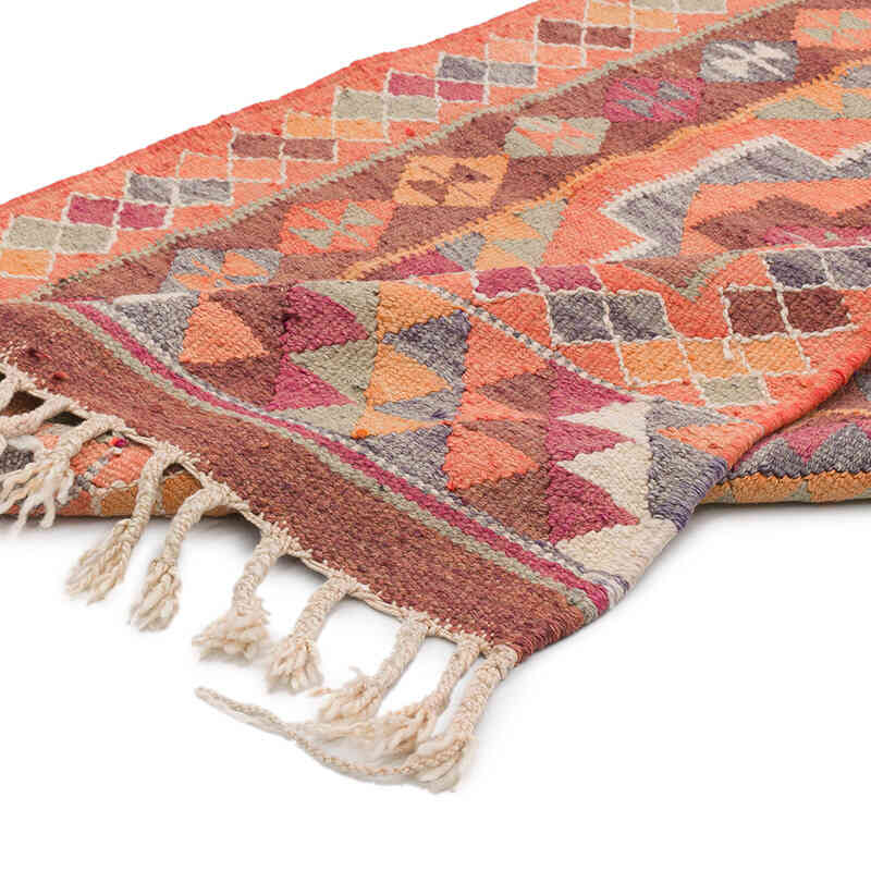 Vintage Tribal Kilim Runner - 3' 1" x 10' 11" (37" x 131") - K0077498