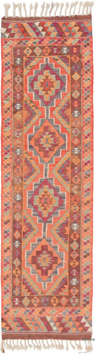 Vintage Tribal Kilim Runner - 3' 1" x 10' 11" (37" x 131")