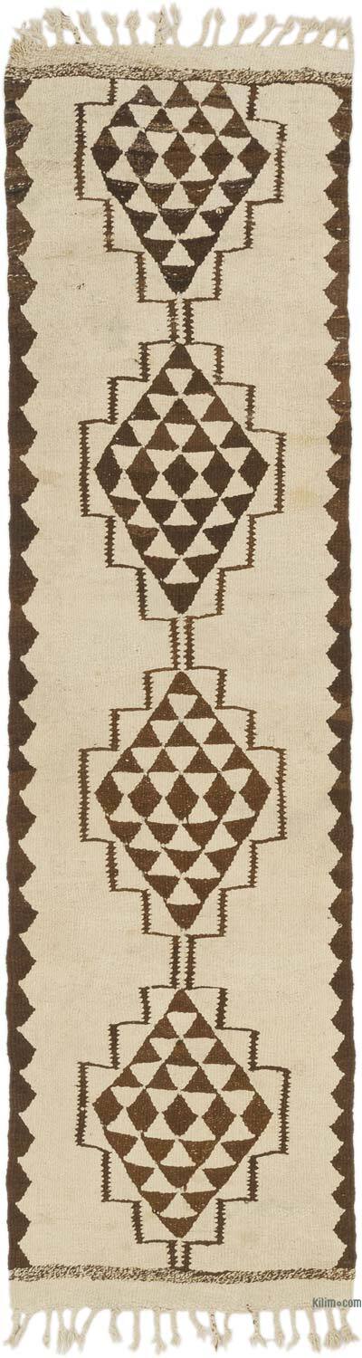 Vintage Tribal Kilim Runner - 2' 6" x 8' 11" (30" x 107")