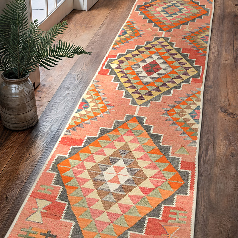 Vintage Anadolu Kilim Yolluk - 87 cm x 360 cm - K0077504