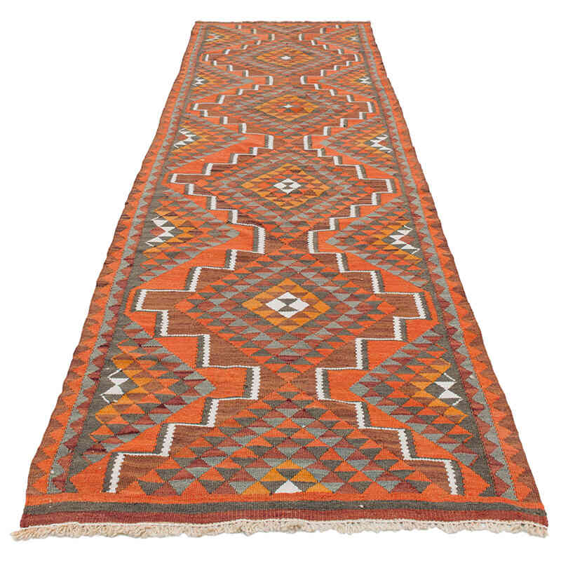 Vintage Tribal Kilim Runner - 2' 11" x 11' 2" (35" x 134") - K0077506