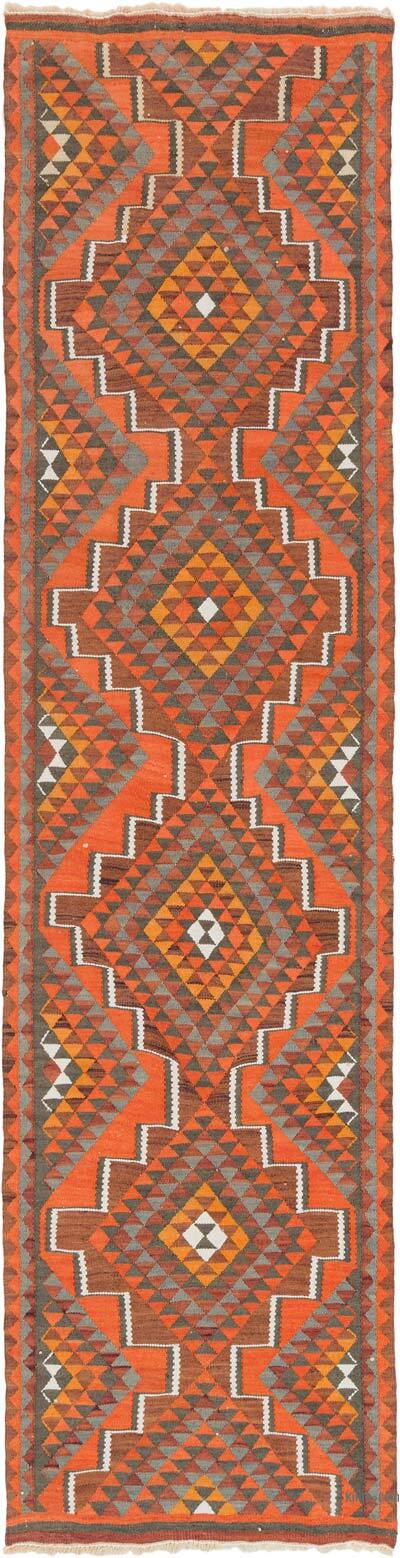 Vintage Tribal Kilim Runner - 2' 11" x 11' 2" (35" x 134")