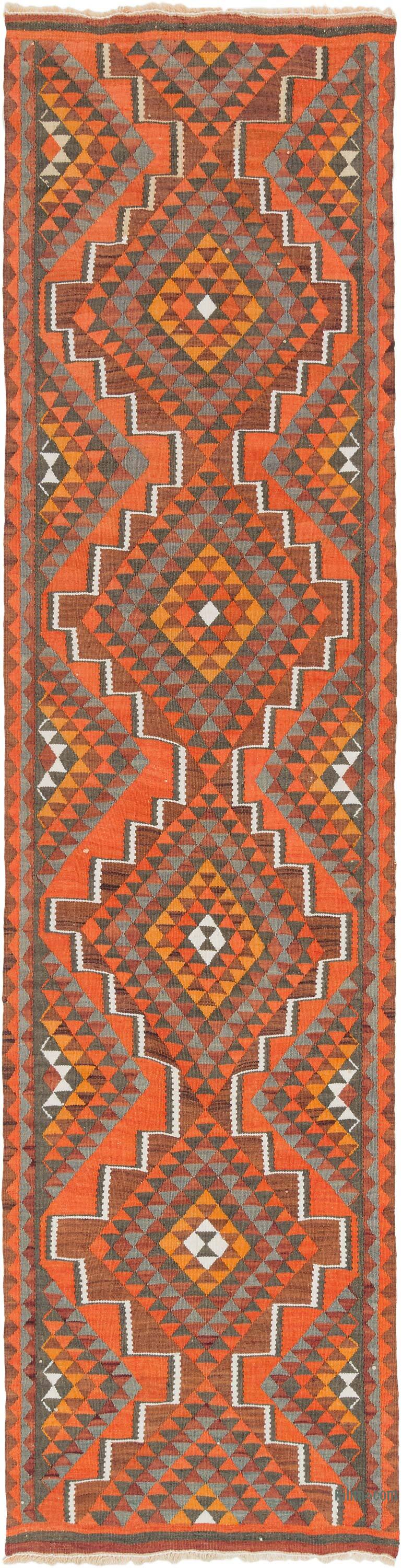 Vintage Tribal Kilim Runner - 2' 11" x 11' 2" (35" x 134") - K0077506