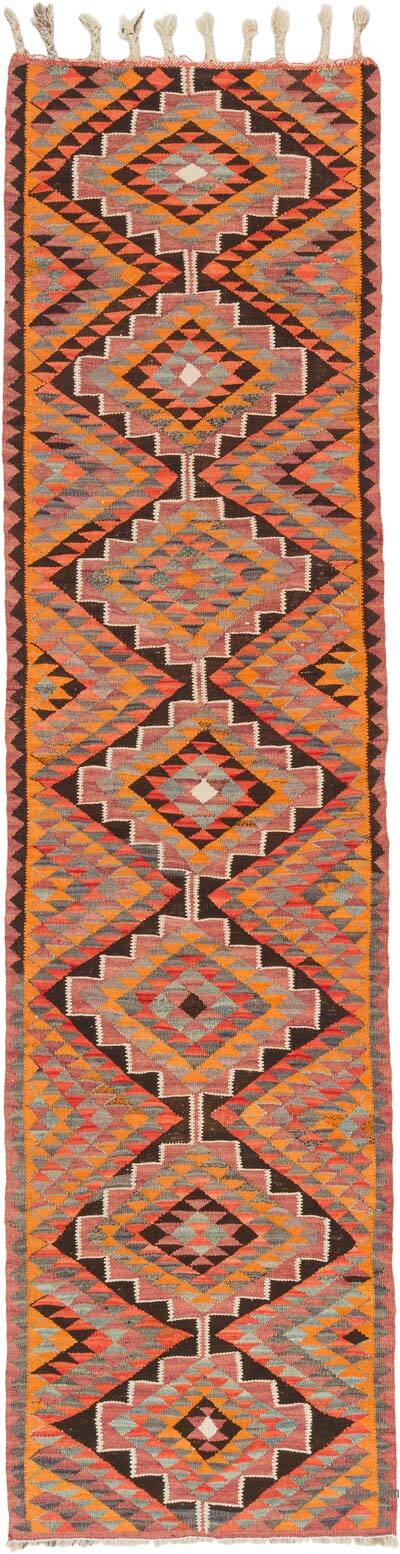 Vintage Tribal Kilim Runner - 2' 9" x 10' 2" (33" x 122")