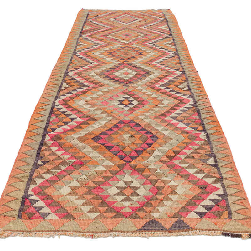 Alfombra Kilim Tribal Vintage - 101 cm x 315 cm - K0077510