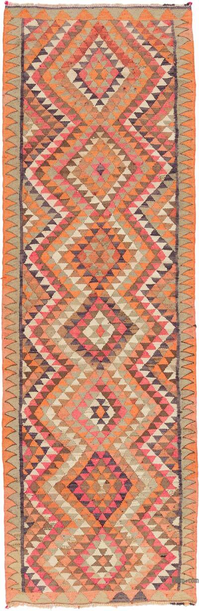 Vintage Tribal Kilim Runner - 3' 4" x 10' 4" (40" x 124")