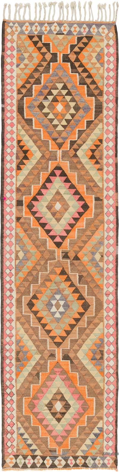 Vintage Tribal Kilim Runner - 3' 1" x 12'  (37" x 144")