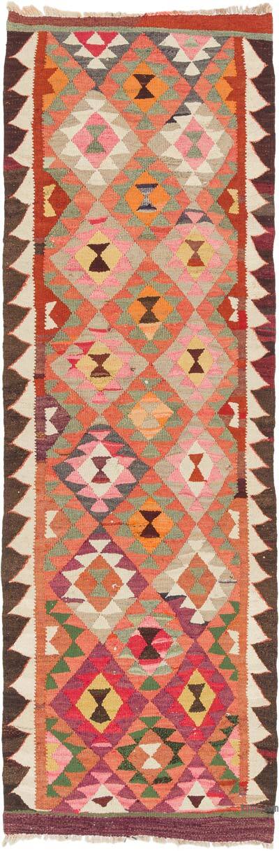 Vintage Tribal Kilim Runner - 2' 10" x 8' 10" (34" x 106")