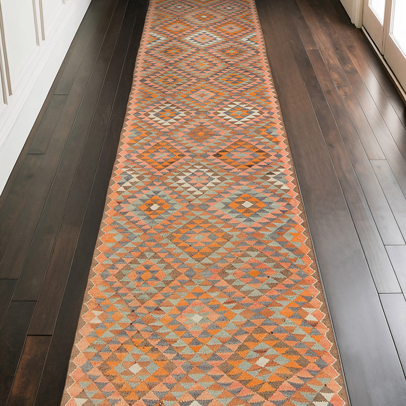 Alfombra Kilim Tribal Vintage - 102 cm x 340 cm - K0077517