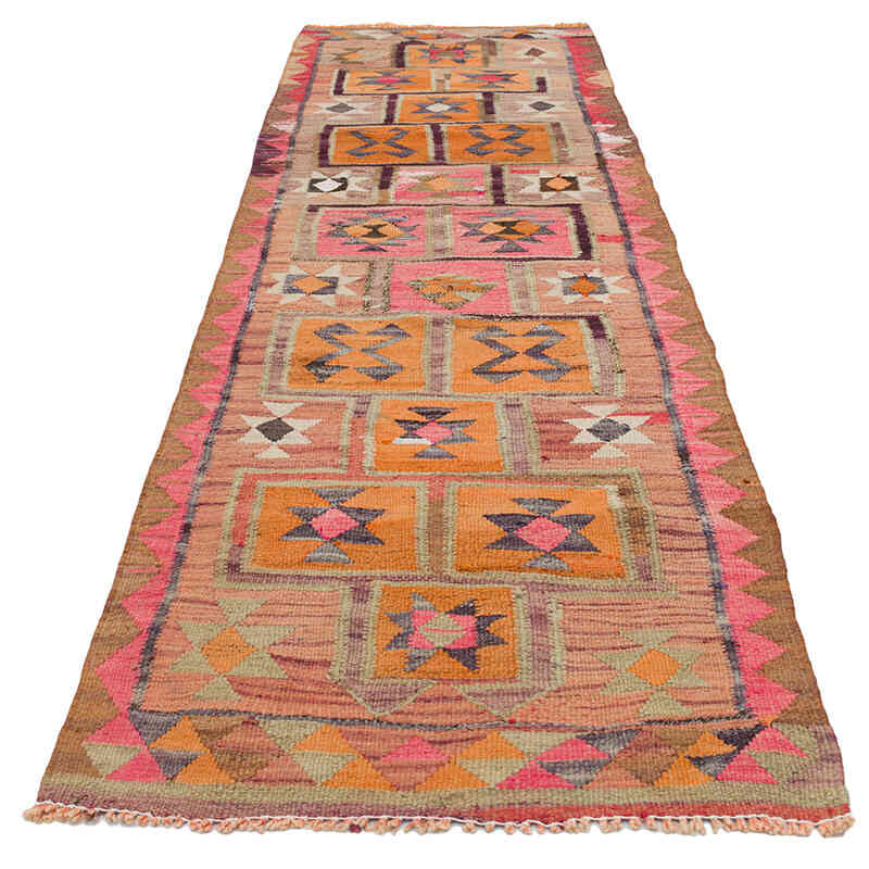Vintage Tribal Kilim Runner - 3'  x 10' 4" (36" x 124") - K0077519