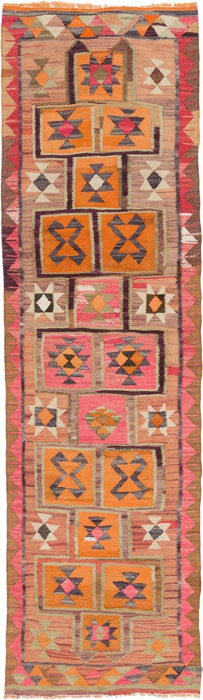 Vintage Tribal Kilim Runner - 3'  x 10' 4" (36" x 124")