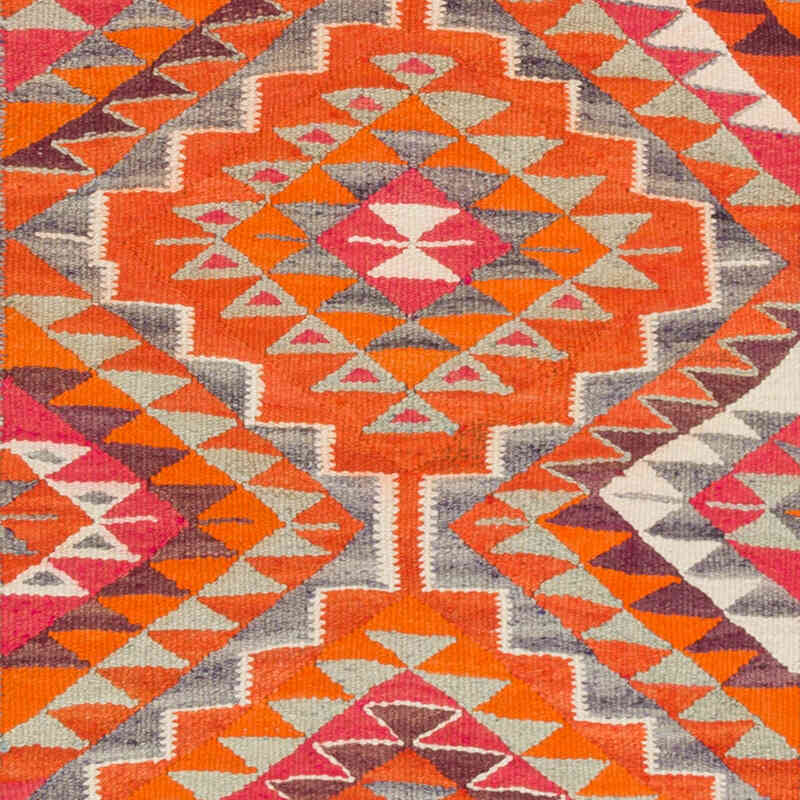Vintage Tribal Kilim Runner - 3' 1" x 10' 10" (37" x 130") - K0077523