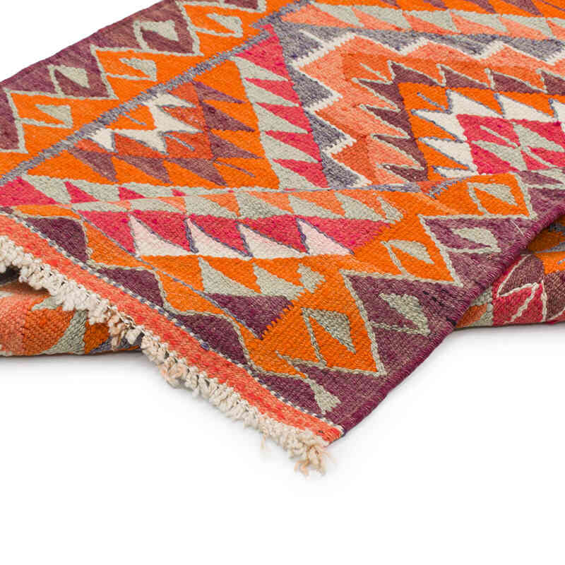 Vintage Tribal Kilim Runner - 3' 1" x 10' 10" (37" x 130") - K0077523