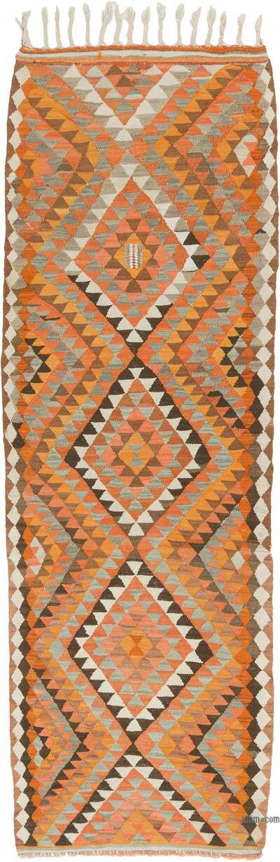 Vintage Tribal Kilim Runner - 3' 2" x 9' 5" (38" x 113")
