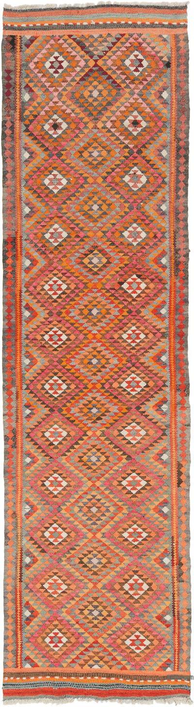 Vintage Tribal Kilim Runner - 2' 9" x 10' 1" (33" x 121")