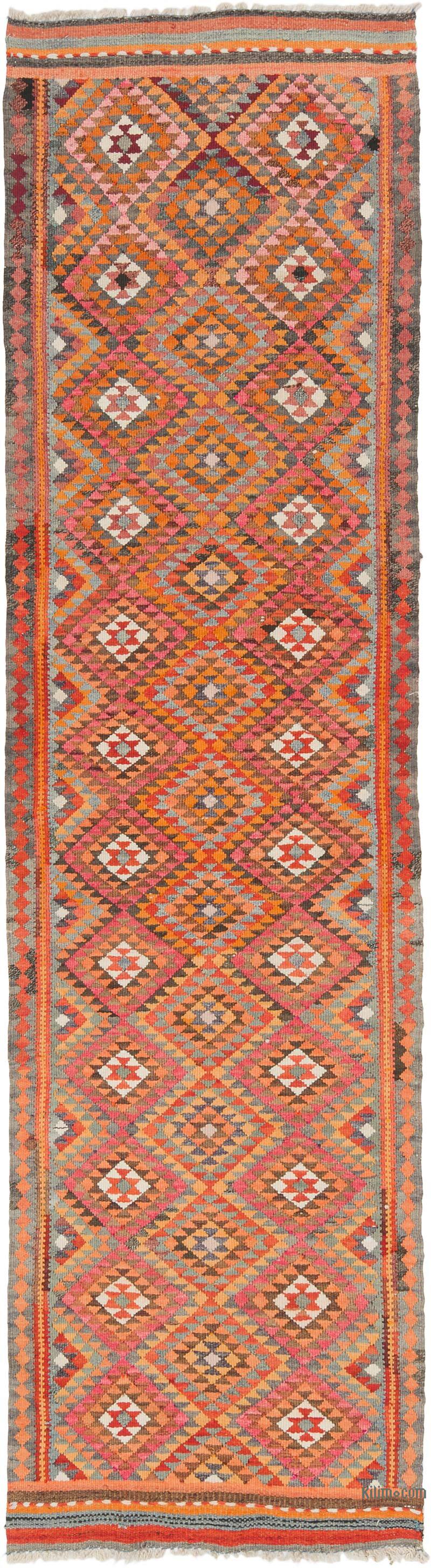 Vintage Tribal Kilim Runner - 2' 9" x 10' 1" (33" x 121") - K0077526