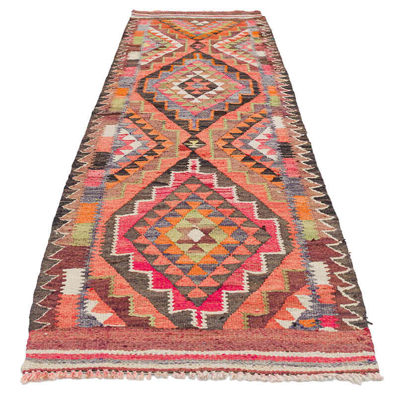 Vintage Tribal Kilim Runner - 2' 10" x 9' 10" (34" x 118") - K0077528