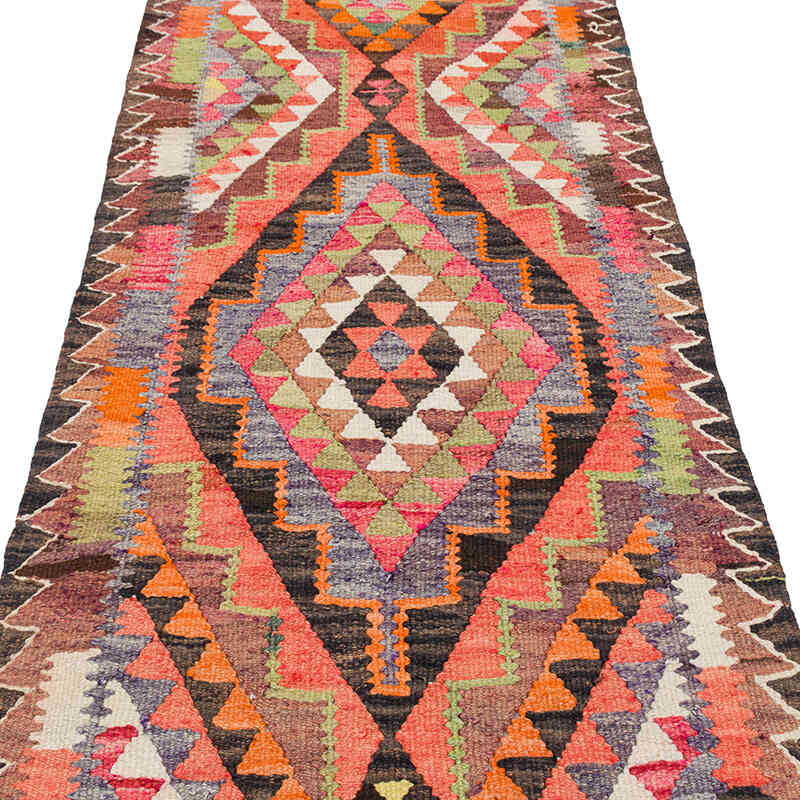 Vintage Tribal Kilim Runner - 2' 10" x 9' 10" (34" x 118") - K0077528