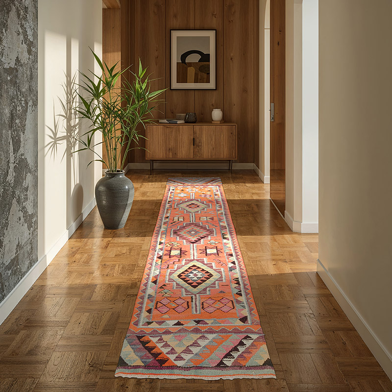 Vintage Anadolu Kilim Yolluk - 91 cm x 295 cm - K0077531