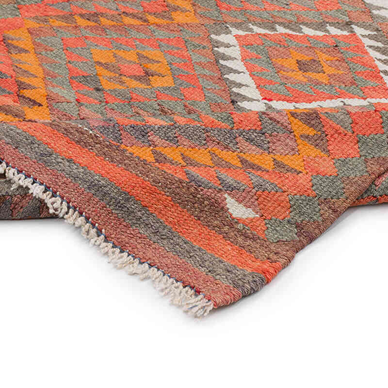 Vintage Tribal Kilim Runner - 3' 1" x 10' 10" (37" x 130") - K0077532