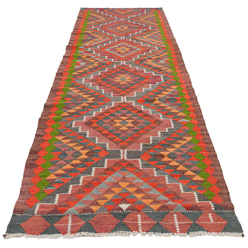 Vintage Tribal Kilim Runner - 2' 11" x 10' 2" (35" x 122") - K0077533