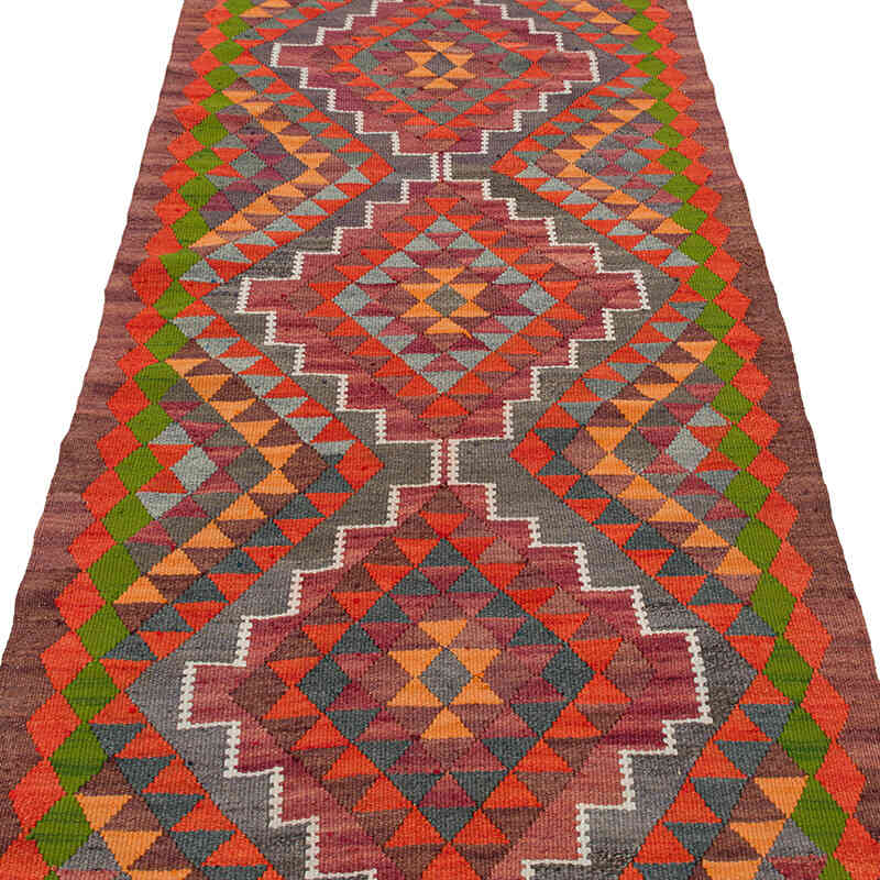 Vintage Tribal Kilim Runner - 2' 11" x 10' 2" (35" x 122") - K0077533
