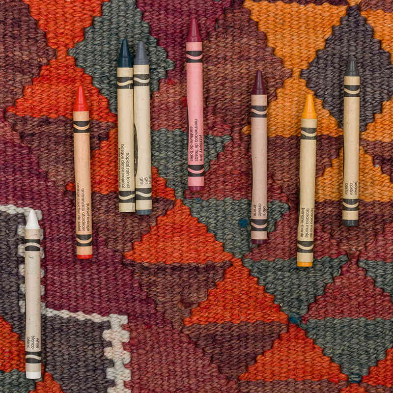 Vintage Tribal Kilim Runner - 2' 11" x 10' 2" (35" x 122") - K0077533