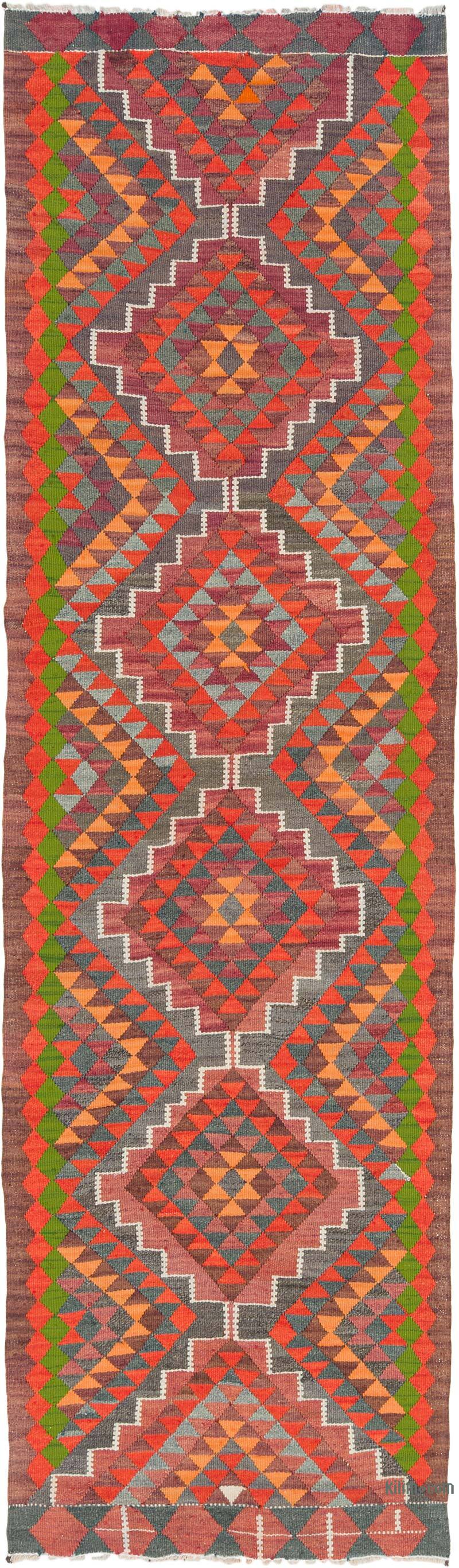 Vintage Tribal Kilim Runner - 2' 11" x 10' 2" (35" x 122") - K0077533