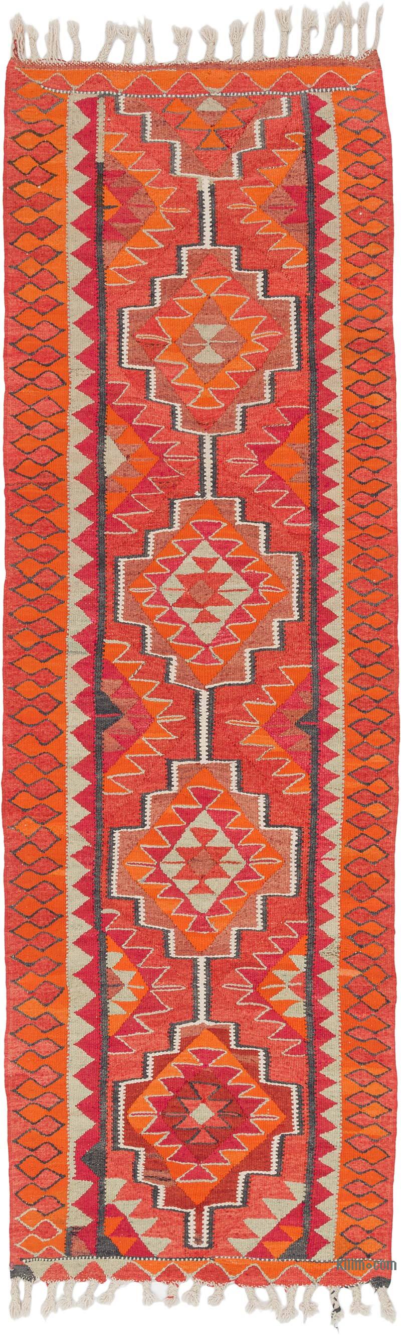 Vintage Tribal Kilim Runner - 3' 5" x 10' 6" (41" x 126") - K0077536
