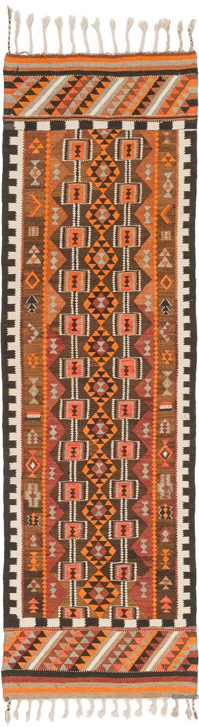 Vintage Anadolu Kilim Yolluk - 92 cm x 298 cm