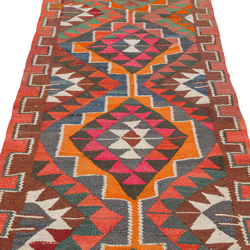 Vintage Anadolu Kilim Yolluk - 104 cm x 316 cm - K0077548