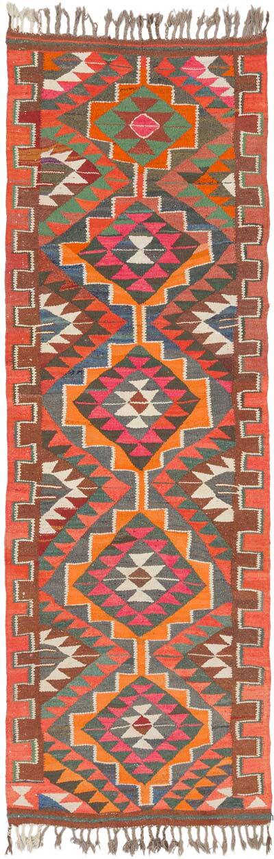 Vintage Anadolu Kilim Yolluk - 104 cm x 316 cm