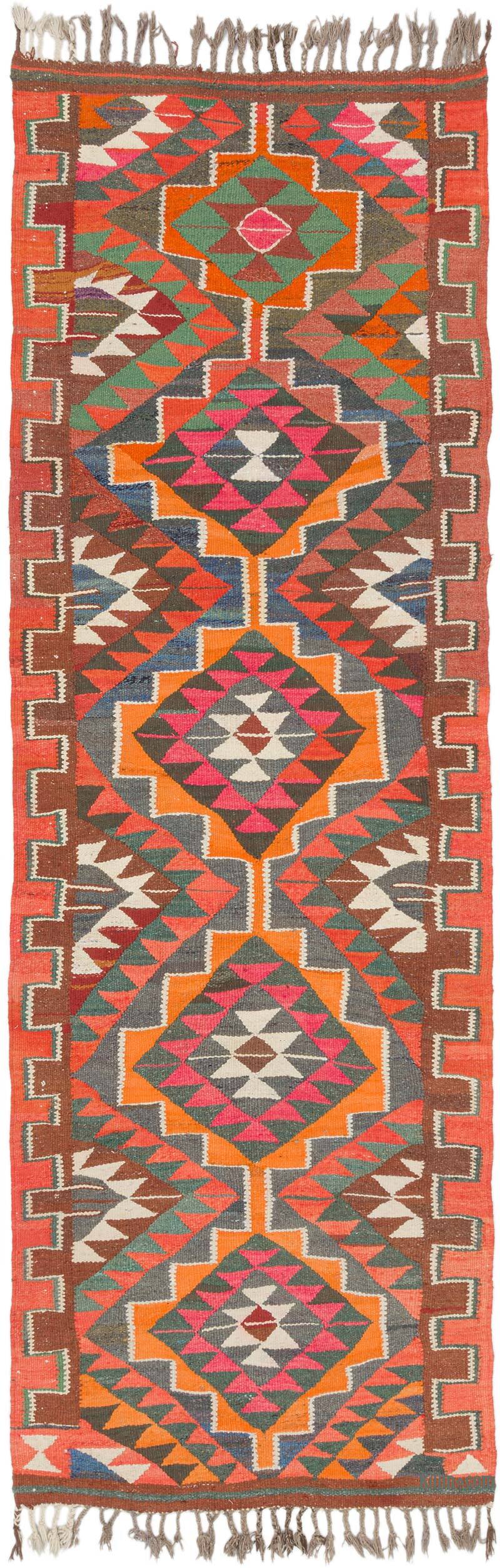 Vintage Anadolu Kilim Yolluk - 104 cm x 316 cm - K0077548