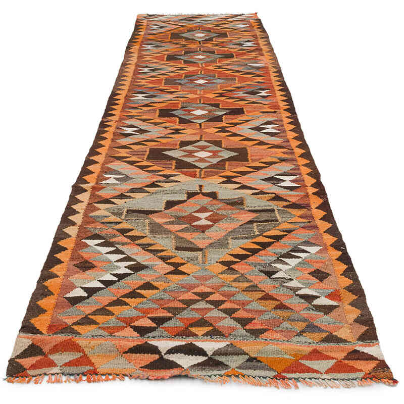 Alfombra Kilim Tribal Vintage - 88 cm x 315 cm - K0077549