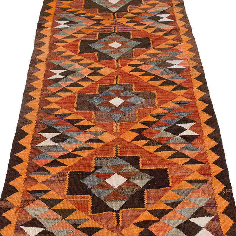 Alfombra Kilim Tribal Vintage - 88 cm x 315 cm - K0077549