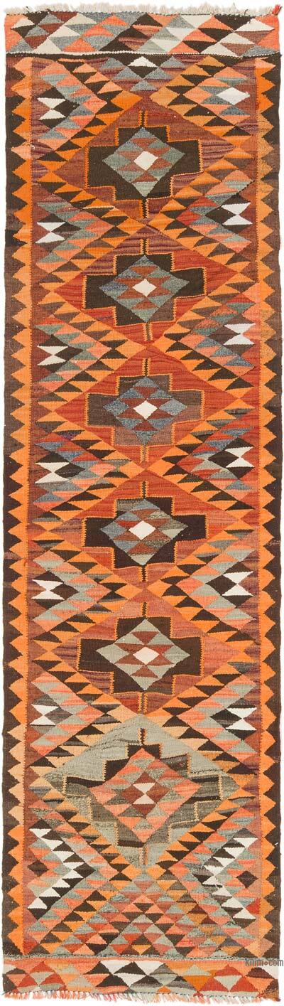 Vintage Tribal Kilim Runner - 2' 11" x 10' 4" (35" x 124")