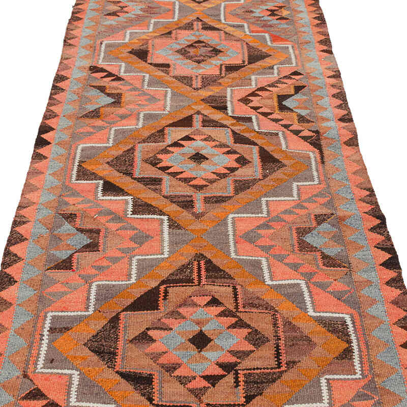 Vintage Tribal Kilim Runner - 3' 3" x 12' 6" (39" x 150") - K0077550