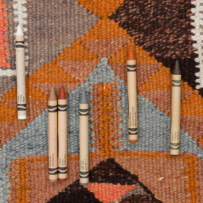 Vintage Tribal Kilim Runner - 3' 3" x 12' 6" (39" x 150") - K0077550