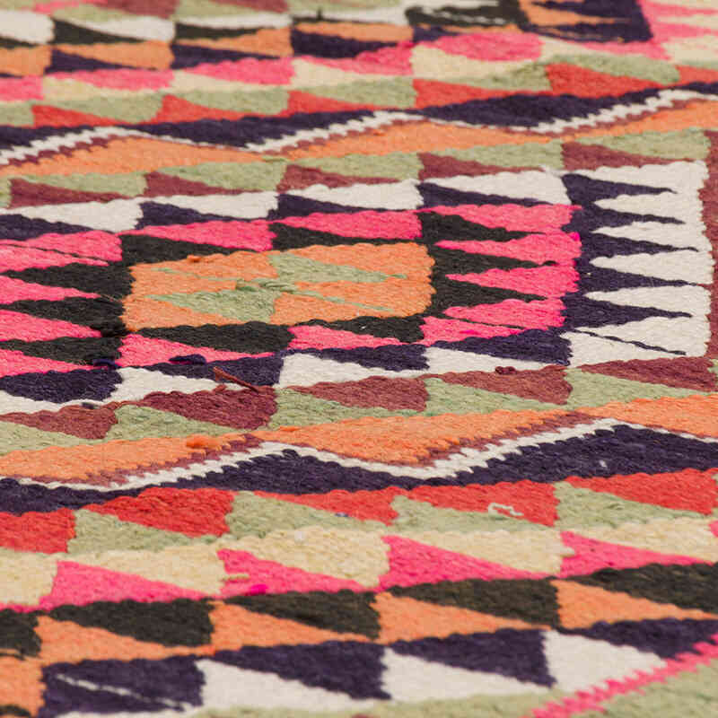 Alfombra Kilim Tribal Vintage - 90 cm x 305 cm - K0077551